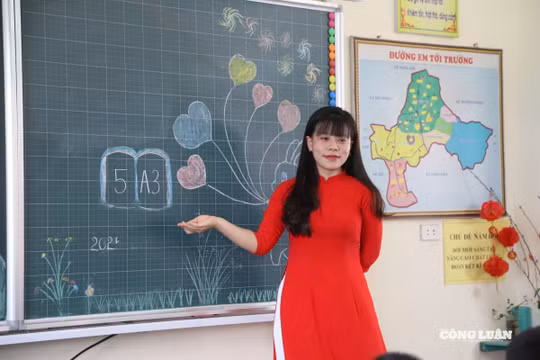 Cô Lê Phương Thanh, giáo viên Trường Tiểu học Mai Trung số 2 (Bắc Ninh).