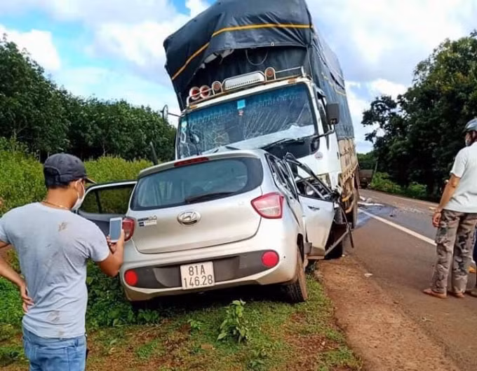 Hiện trường vụ tai nạn.