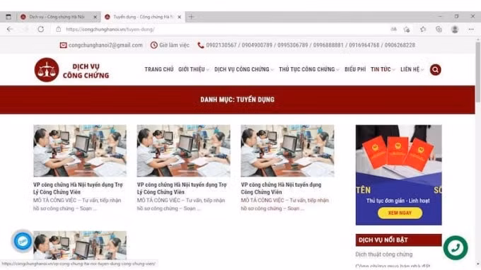 Nhiều danh mục có nội dung gây nhầm lẫn với Văn phòng công chứng Hà Nội 238 Hoàng Ngân.