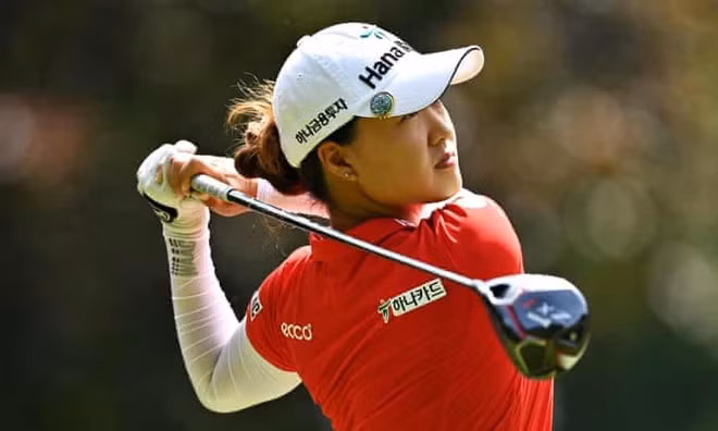 Golfer Minjee Lee thi đấu cực hay trong ngày thi đấu chung kết của Evian Championship 2021. Ảnh: internet