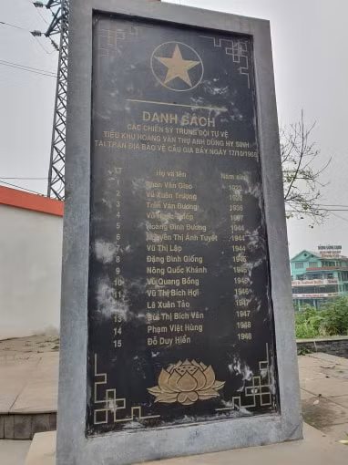 Bia tưởng niệm nạn nhân trận bom đánh Cầu Gia Bẩy... Danh sách hy sinh chưa có tên 2 liệt sỹ của Đài Truyền thanh Thái Nguyên.