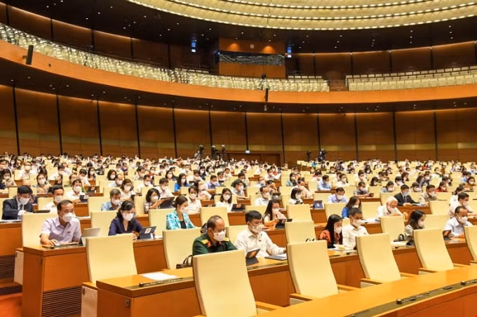 Các đại biểu tham dự phiên họp sáng nay.