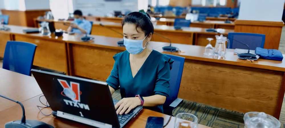N hà báo Hồ Hằng, phóng viên cơ quan đại diện TTXVN tại TP Hồ Chí Minh. Ảnh: NVCC