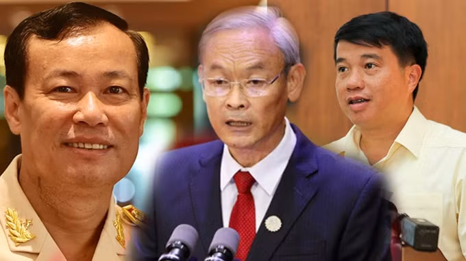 3 nhân sự mới được Ủy ban Thường vụ Quốc hội giới thiệu, Quốc hội XV kiện toàn tại kỳ họp này là (từ trái qua): ông Lê Tấn Tới, ông Nguyễn Phú Cường và ông Y Thanh Hà Niê Kđăm.