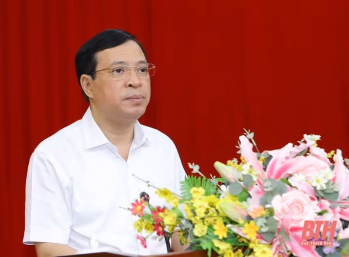 Ông Lại Thế Nguyên, Phó Bí thư Thường trực Tỉnh ủy được bầu giữ chức Trưởng đoàn ĐBQH tỉnh Thanh Hóa khóa XV. Ảnh: BTH