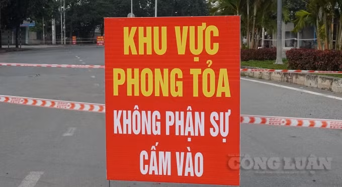 Khu vực phong tỏa tại phường Hóa An, TP. Biên Hòa - Đồng Nai.