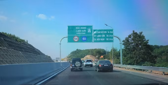 Tuyến cao tốc Bắc Giang - Lạng Sơn. Ảnh:KN
