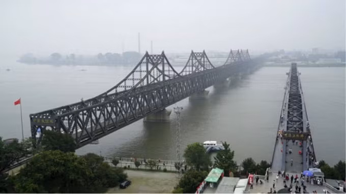 Cây cầu Hữu Nghị nối Trung Quốc và Triều Tiên. (Nguồn: SCMP Photo).