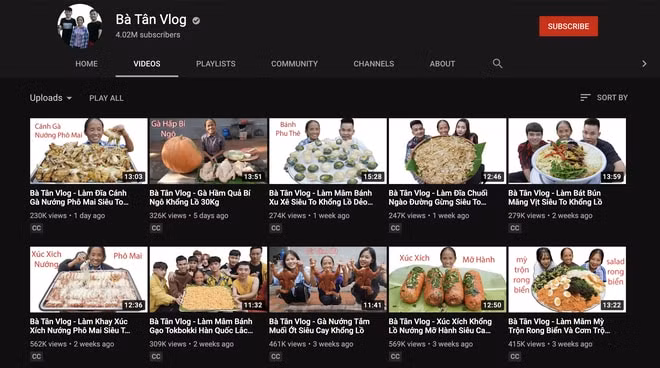 Những video clip gần đây có lượt xem vô cùng ít. Ảnh: thanhnien.vn
