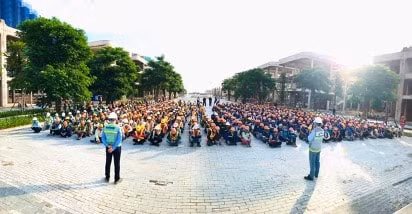Công trường dự án The Arena luôn duy trì số lượng nhân công mỗi ngày từ 1.400 – 1.600 người.