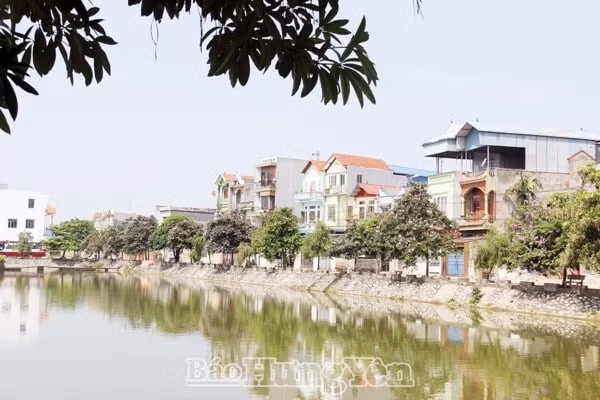 Xã nông thôn mới Ngọc Long, huyện Yên Mỹ, tỉnh Hưng Yên. Ảnh: Báo Hưng Yên