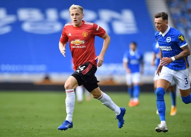 Van de Beek hiện chưa được đá chính nhiều ở MU. Ảnh: TL