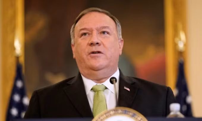 Ngoại trưởng Mike Pompeo vừa thông báo áp lệnh trừng phạt đối với 4 quan chức Trung Quốc vì liên quan tới luật an ninh quốc gia mới tại Hồng Kông - Ảnh: Reuters