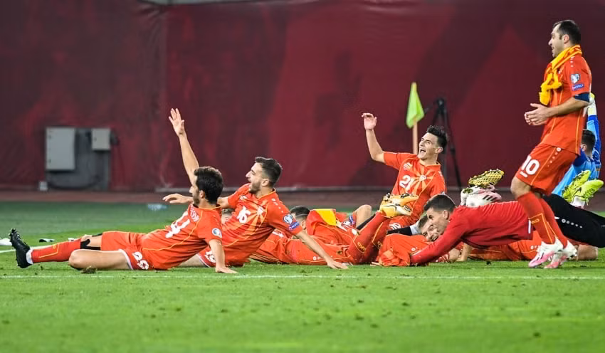 Bắc Macedonia sẽ có mặt tại EURO 2021. Ảnh: thethao247.vn