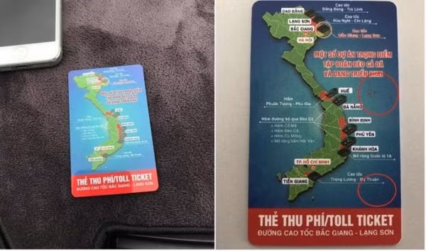 Hình ảnh thẻ thu phí cao tốc Bắc Giang - Lạng Sơn