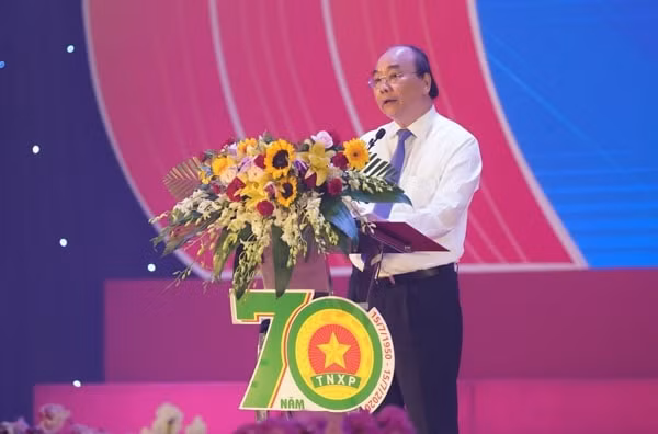 Thủ tướng Nguyễn Xuân Phúc phát biểu tại buổi lễ. Ảnh: VGP