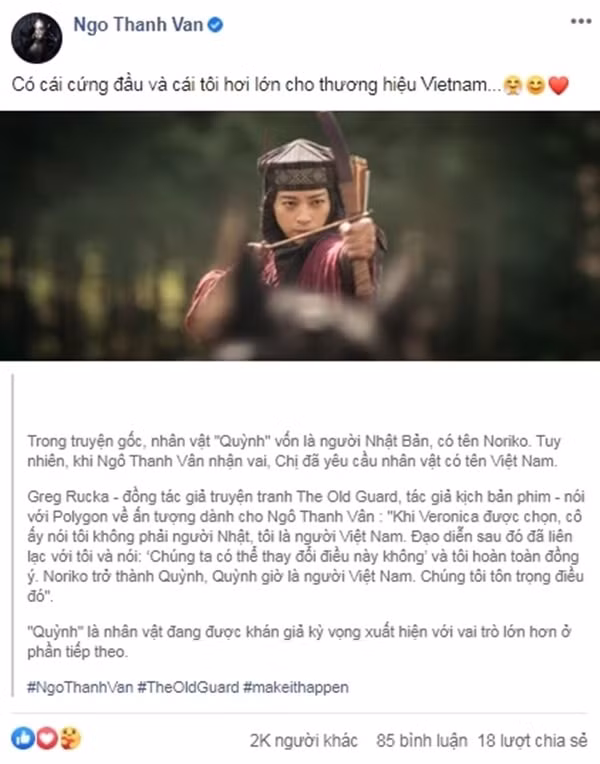 Ngô Thanh Vân chia sẻ về vai diễn của mình