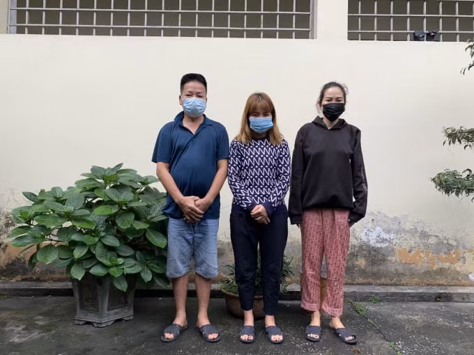 Các đối tượng tại Cơ quan điều tra (ảnh CAQN)