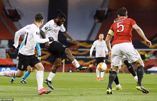 AC Milan có bàn gỡ hòa ở phút bù giờ thứ 2 của trận đấu. Ảnh: reuters