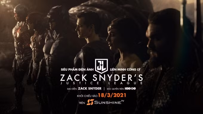 Khán giả Việt Nam sẽ được xem Justice League của Zack Snyder cùng giờ với Mỹ trên Sunshine TV