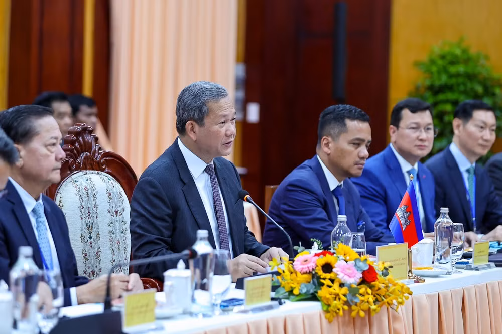 Thủ tướng Phạm Minh Chính hội đàm với Thủ tướng Campuchia Hun Manet- Ảnh 3.
