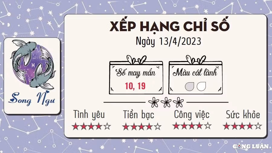 tu vi hom nay thu 5 ngay 13 4 2023 cua 12 cung hoang dao hinh 12