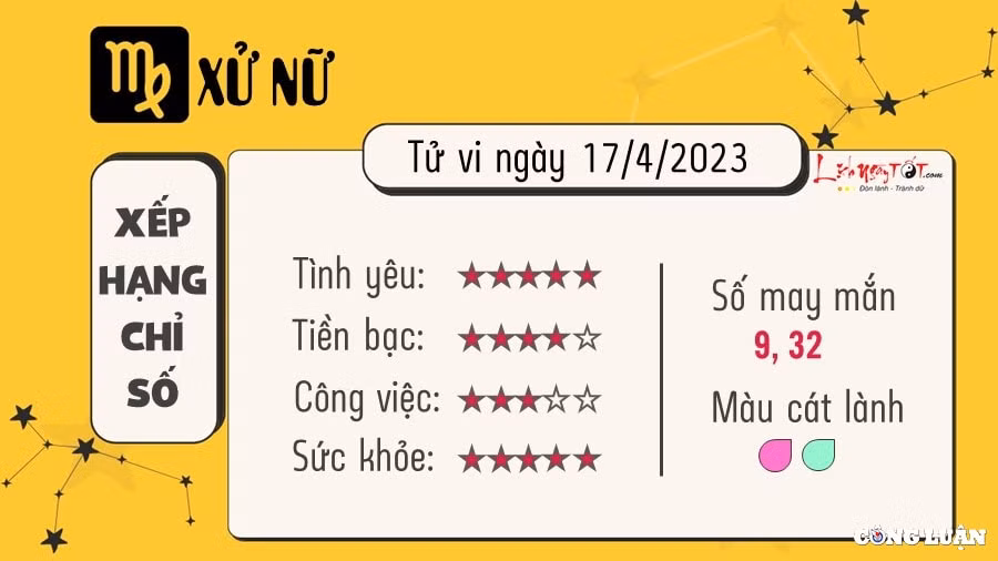 tu vi hom nay thu 2 ngay 17 4 2023 cua 12 cung hoang dao hinh 6