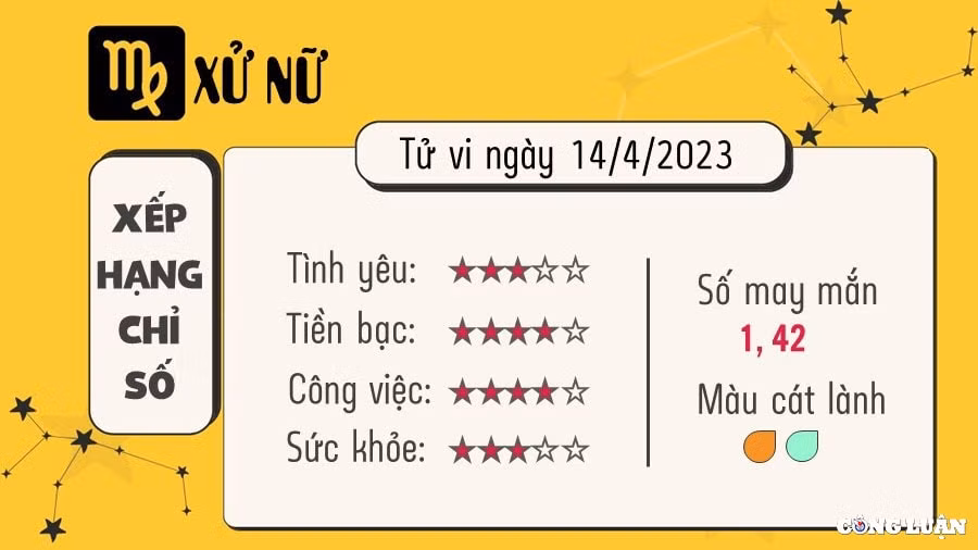 tu vi hom nay thu 6 ngay 14 4 2023 cua 12 cung hoang dao hinh 6