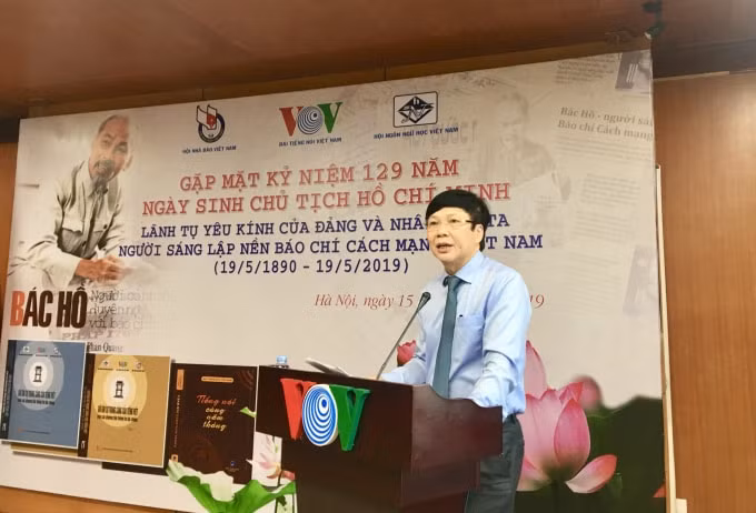 Nhà báo Hồ Quang Lợi, Phó Chủ tịch Thường trực Hội Nhà báo Việt Nam phát biểu tại chương trình. Ảnh: Hoàng Huy