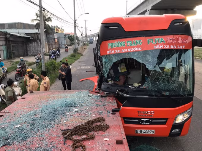 Hiện trường vụ tai nạn giao thông. Ảnh: TL
