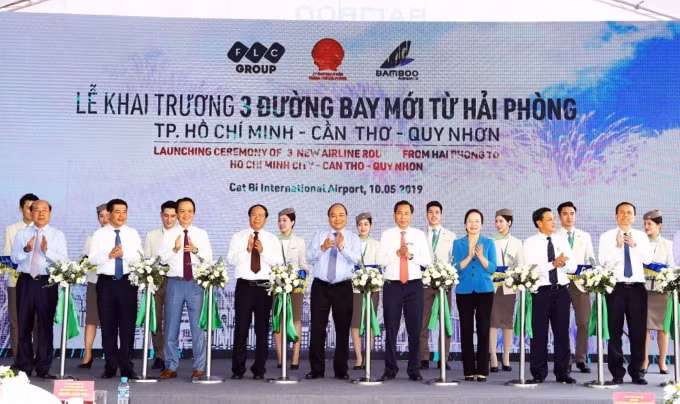 Thủ tướng Chính phủ cắt băng khai trương 3 đường bay từ Hải Phòng của Bamboo Airways