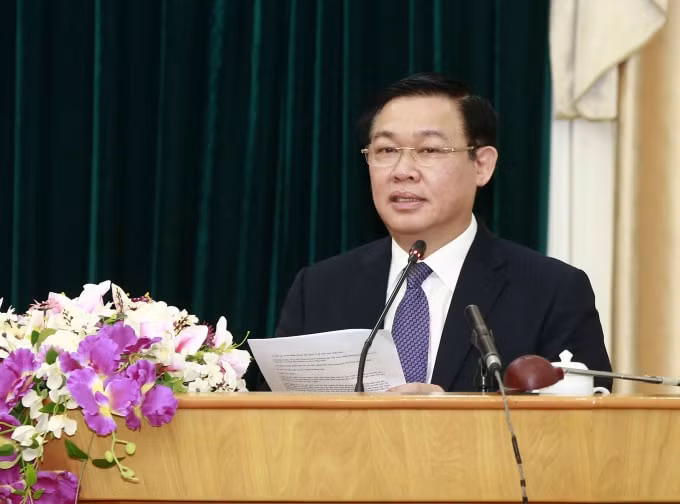 Phó Thủ tướng Vương Đình Huệ phát biểu tại Hội nghị. Ảnh: VGP