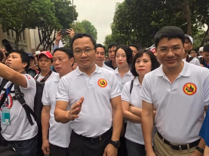 Phó Chủ tịch chuyên trách Ủy ban ATGT Quốc gia Khuất Việt Hùng cũng tới tham gia sự kiện. Ảnh: P.V