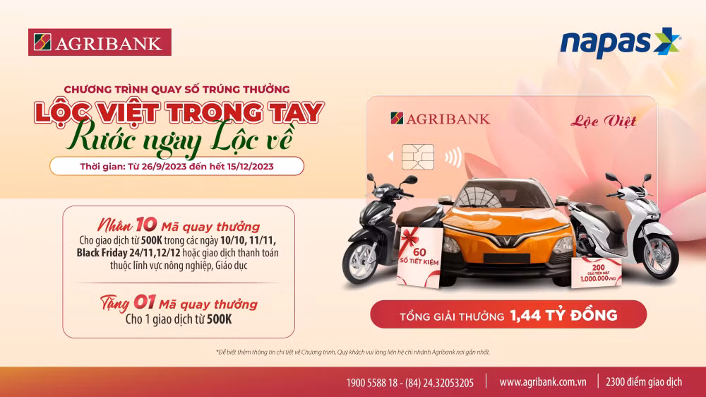 napas hop tac cung agribank trien khai chuong trinh uu dai kep cung the loc viet hinh 1