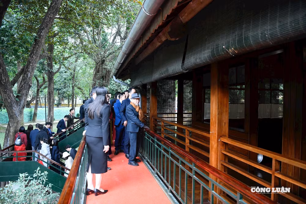 Nhà sàn - nơi Chủ tịch Hồ Chí Minh từng sinh sống và làm việc trong giai đoạn lãnh đạo đất nước. 