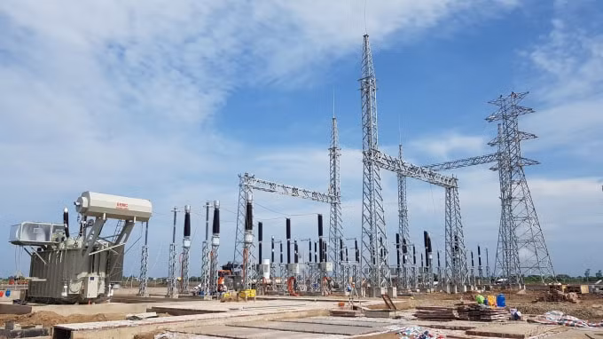 Trạm biến áp của dự án đã được hoàn thiện.