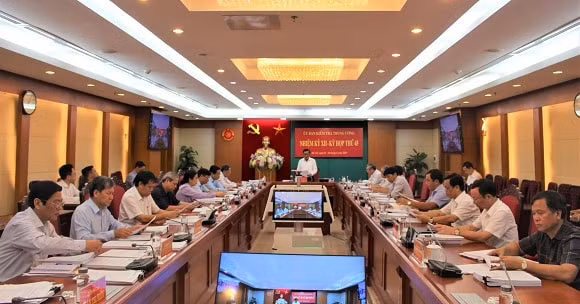 Ủy ban Kiểm tra Trung ương họp kỳ thứ 45.Ảnh: baochinhphu.vn