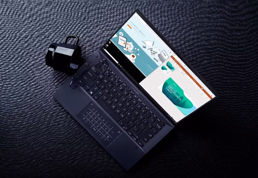 Laptop ExpertBook B9 sạc pin nhanh đạt 60% chỉ trong 39 phút.