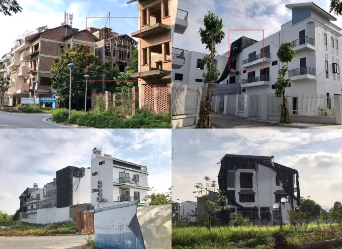 Hàng loạt những công trình vi phạm mọc lên tại khu đô thị Xuân Phương trong sự 
