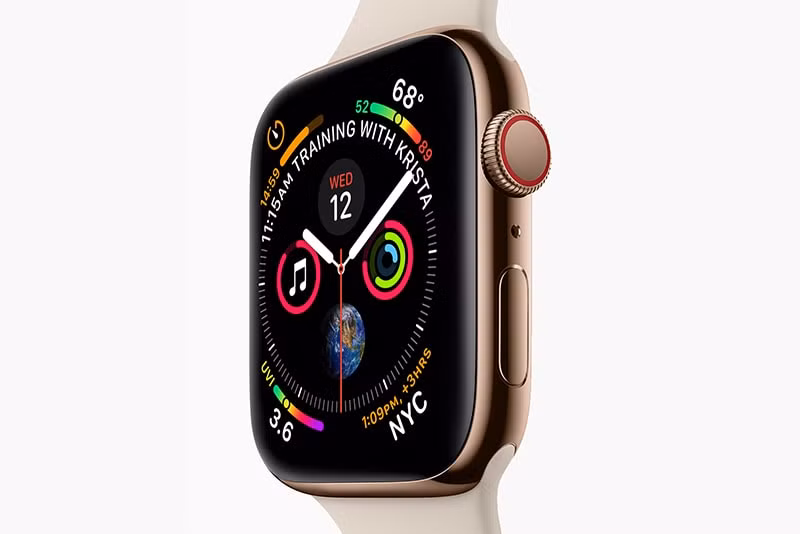 Apple Watch Series 5 có tính năng Always-on giúp màn hình luôn bật để hiện thời gian, các thông tin cần thiết với màu trắng đen, nhằm tiết kiệm pin.