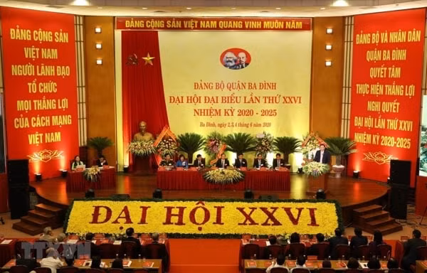 Quang cảnh Đại hội Đảng quận Ba Đình. Ảnh: TTXVN