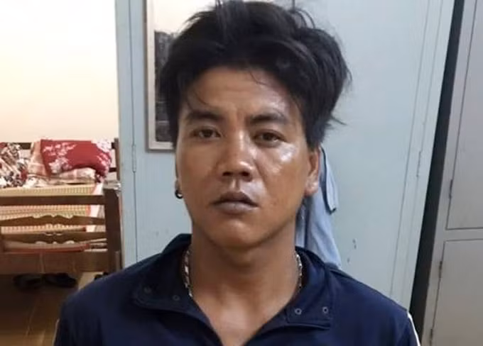 Đối tượng Danh Đa tại cơ quan Công an.