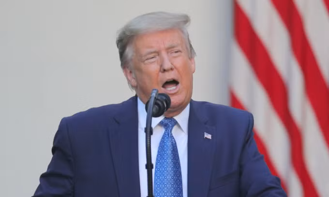 Trump họp báo tại Nhà Trắng ngày 1/6. Ảnh: Reuters.