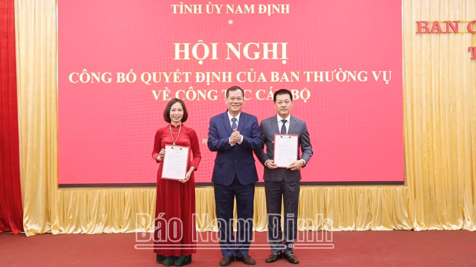 nam dinh dieu dong bo nhiem pho chanh van phong tinh uy hinh 1