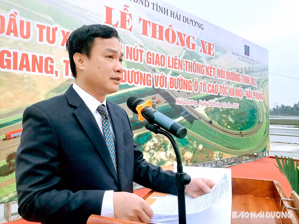 khanh thanh nut giao duong tinh 392 voi cao toc ha noi hai phong do hoa phat tai tro hinh 1