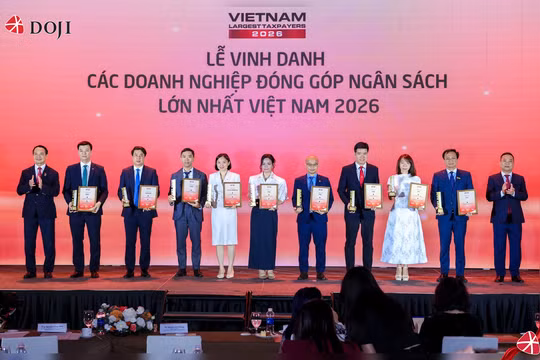 DOJI nhận vinh danh top 7 doanh nghiệp phân phối – bán lẻ tư nhân nộp ngân sách nhà nước lớn nhất Việt Nam 2026