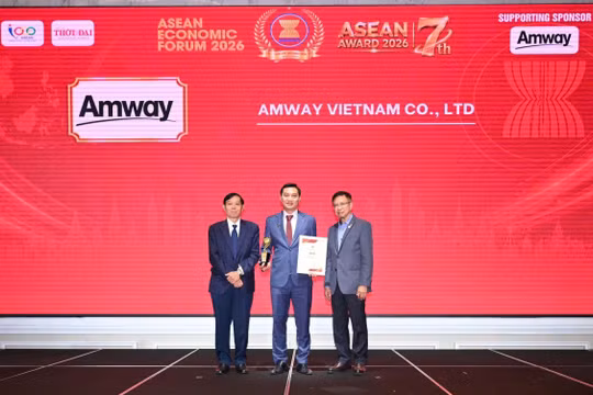 Amway Việt Nam được vinh danh top 5 thương hiệu doanh nghiệp ASEAN và top 5 thương hiệu/ sản phẩm nổi tiếng ASEAN 2026