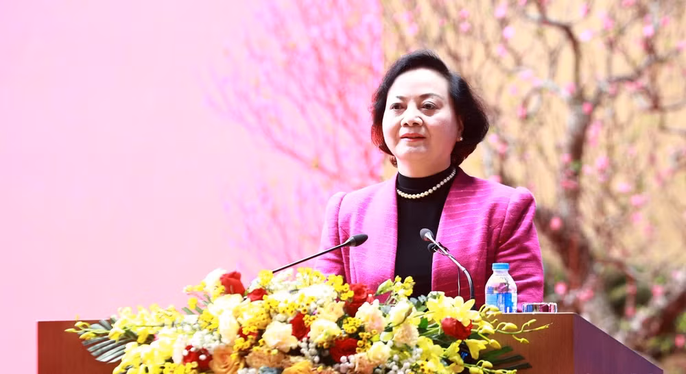 Phó Thủ tướng Phạm Thị Thanh Trà chúc Tết Đảng bộ, nhân dân tỉnh Lào Cai. Ảnh: BLC