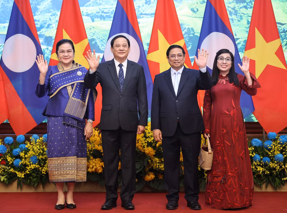 thu tuong pham minh chinh chu tri le don thu tuong lao sonexay siphandone tham chinh thuc viet nam hinh 8