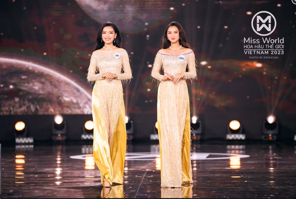 top 45 thi sinh miss world vietnam 2023 trinh dien ao tam boc lua hinh 2